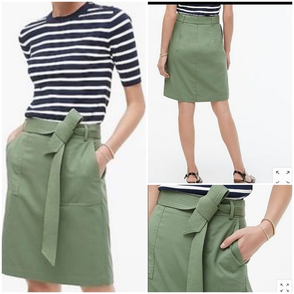 J. Crew military green skirt - Picture 1 of 2